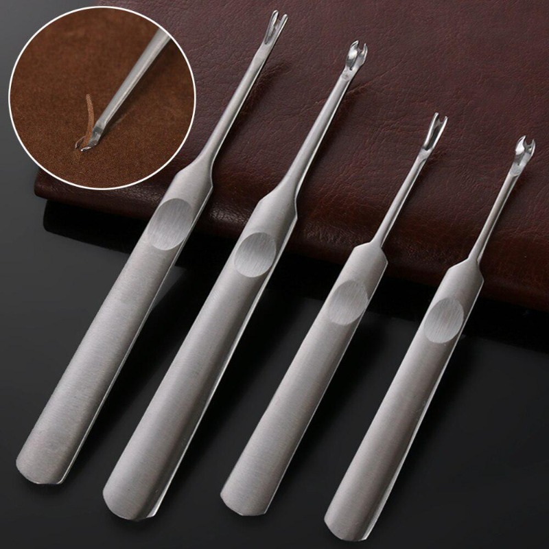 4pcs U+V Shaped Leather Stitch - огляд і ціна Groover Stitching Tool