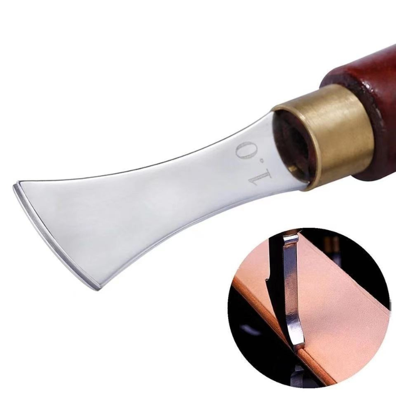 Red Wooden Handle Leather Edge - огляд і ціна Groover Stitching Tool