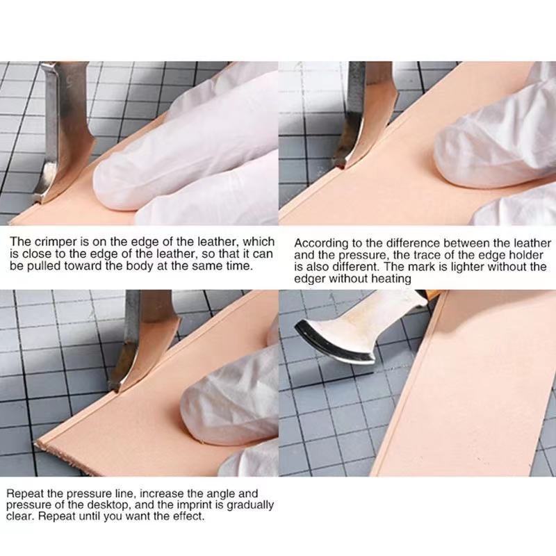 Red Wooden Handle Leather Edge - огляд і ціна Groover Stitching Tool