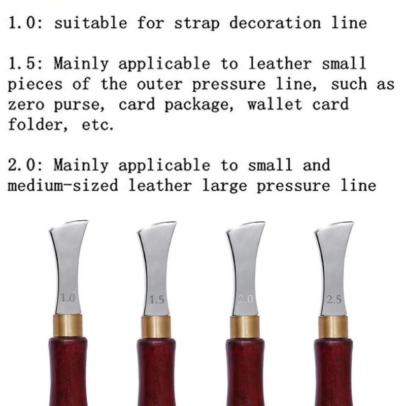 Red Wooden Handle Leather Edge - огляд і ціна Groover Stitching Tool