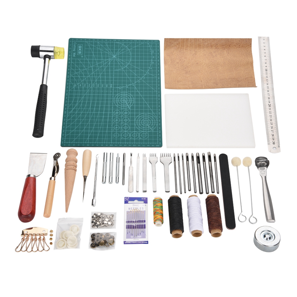 42PCS Leather Craft Tools Set  - огляд і ціна Groover Stitching Tool
