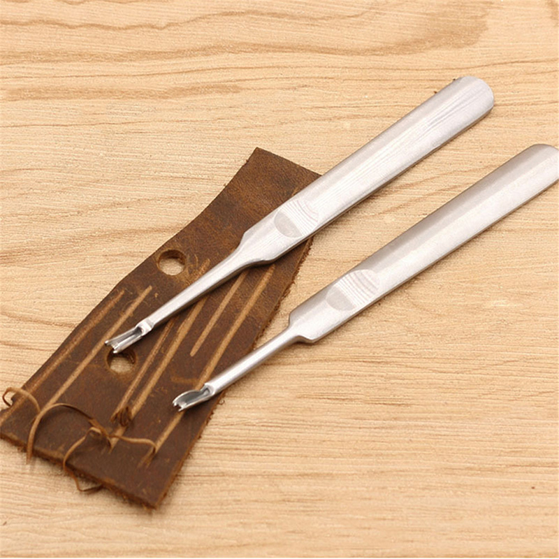 (.) 2Pcs Leather Leathercraft  - огляд і ціна Groover Stitching Tool